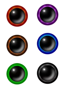 Olhos coloridos Vector Set